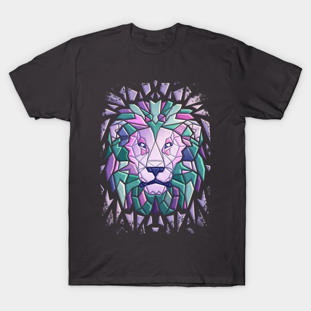 Stained-Glass Lion T-Shirt by Abbilaura